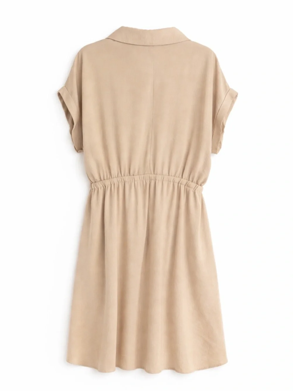 Cato Tan Shirt Dress | Drawstring Waist | Collared | Size 18/20 - Picture 3 of 3